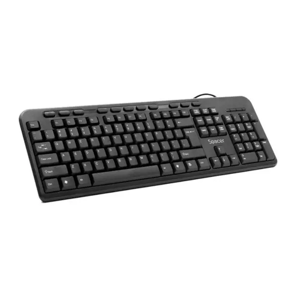 Tastatura cu fir Spacer SPKB-169, Negru
