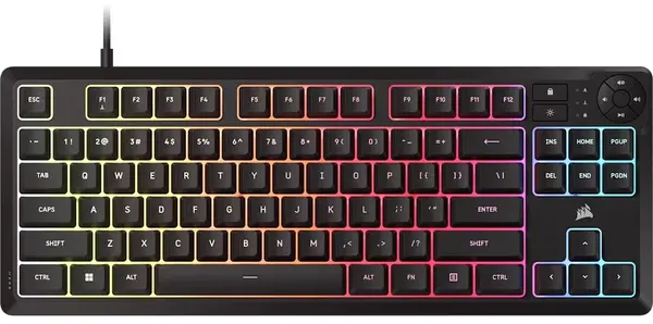 Tastatură de gaming Corsair - K55 CORE TKL, RGB, membrană , negre