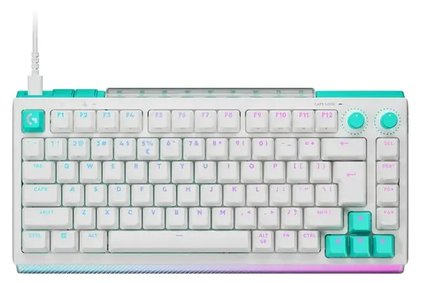 Tastatură de gaming Logitech - G512 X 75, Tactile, RGB, alb