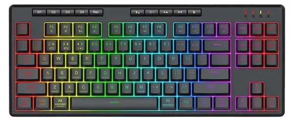 Tastatură de gaming Redragon - Shiva TKL Pro, wireless, RGB, neagră