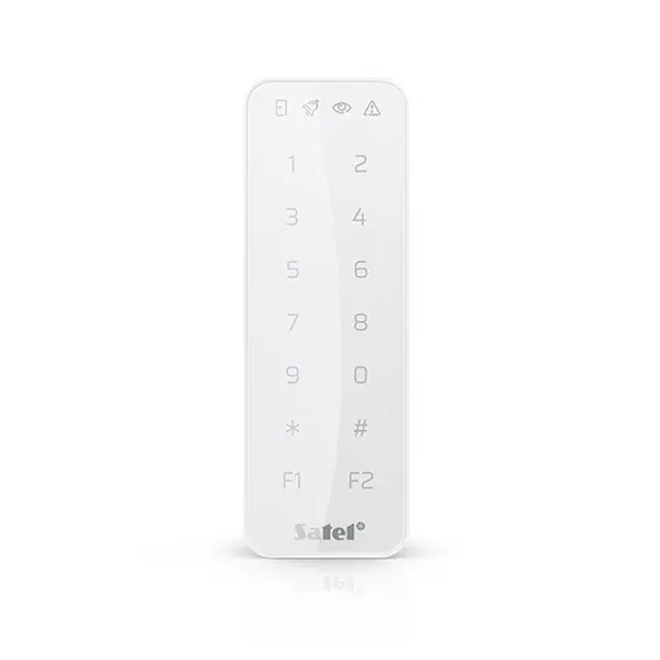 Tastatura de partitie cu cititor proximitate Satel Integra SO-MF5-W, Mifare, 13.56 MHz, cod PIN, card, buzzer, alb