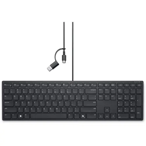 Tastatura Dell Pro Silent KB525C, Wired, USB, USB Type-C (Negru)