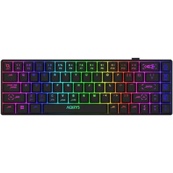 Tastatura gaming Aqirys Mira 2.0, RGB, HaiMu Red Switch, Mecanica, Negru