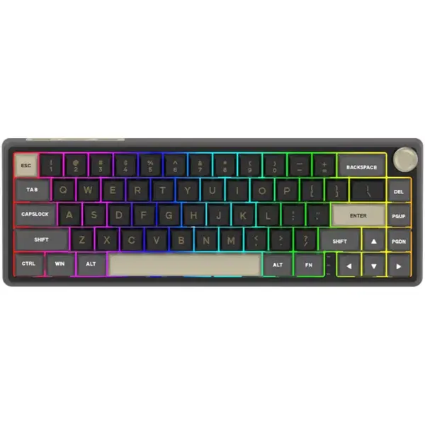 Tastatura gaming Aqirys Talitha, RGB, Mecanica, Jerrzi Sea Salt Mousse Switch, Negru