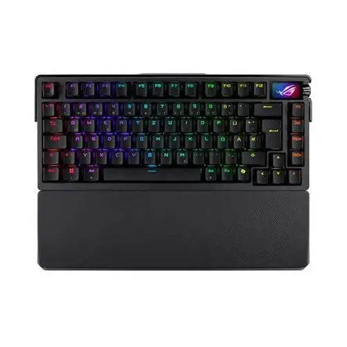 Tastatura gaming ASUS ROG Azoth, OLED, conectivitate tri-mod, comutatoare mecanice, Negru