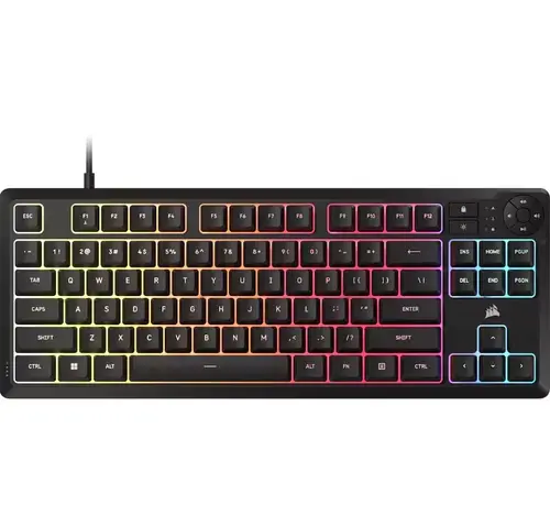 Tastatura Gaming Corsair K55 K55 CORE TKL, iluminare RGB, Wired, USB (Negru)