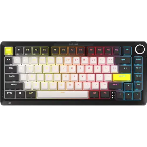 Tastatura Gaming Corsair MAKR PRO 75 TKL Hall Effect DIY RGB MGX V2 Switch Black, USB-C, iluminare RGB, Negru