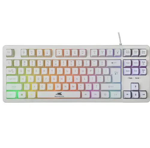 Tastatura Gaming cu fir Barracuda KRILL, RGB, 1.5m (Alb)