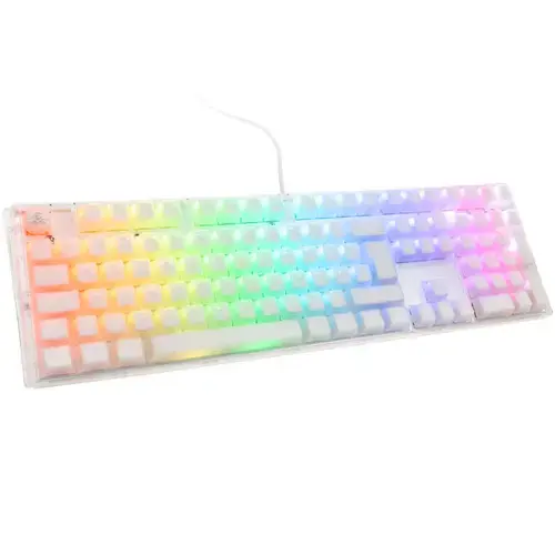 Tastatura Gaming Ducky One 3 Aura, iluminare RGB, Wired, USB, Cherry MX Red (Alb)