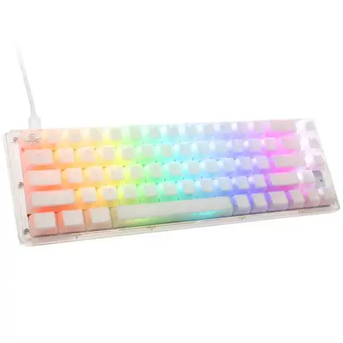 Tastatura Gaming Ducky One 3 Aura SF, iluminare RGB, Wired, Cherry MX Speed Silver Switches (Alb)