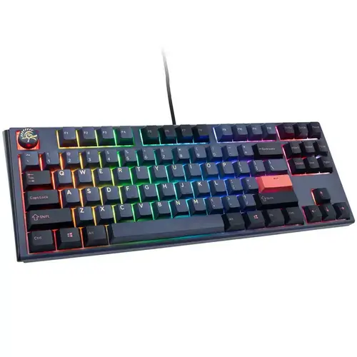 Tastatura Gaming Ducky One 3 Cosmic Blue TKL, iluminare RGB, Wired, Cherry MX Speed Silver (Albastru)