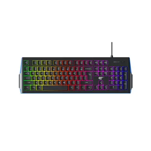 Tastatura Gaming Havit Gamenote KB866L, iluminare Rainbow, USB (Negru)