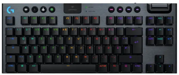 Tastatură gaming Logitech - G915 X Lightspeed TKL Tactile, wireless, RGB, negru