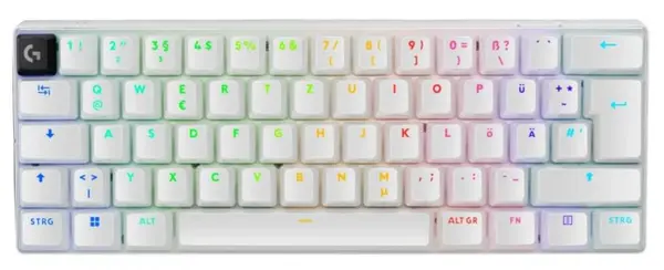 Tastatura gaming Logitech - PRO X 60 LIGHTSPEED, wireless, Tactile, albă