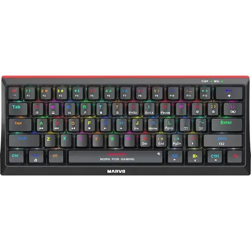 Tastatura Gaming Marvo KG962G RGB Black Red Switch Mecanica, USB (Negru)