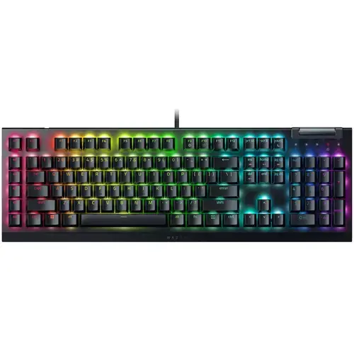 Tastatura Gaming Mecanica BlackWidow V4 X (Yellow Switch), layout US, taste ABS, layout US, cu 6 butoane customizabile (Negru)