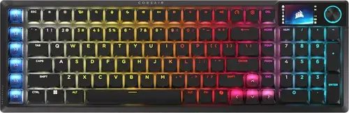 Tastatura Gaming Mecanica Corsair VANGUARD AIR 99, Wireless Tri-Mode, Switch-uri OPX Low Profile, Iluminare RGB (Negru)