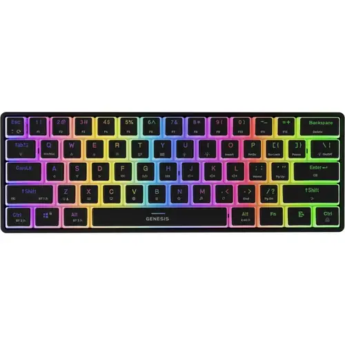 Tastatura Gaming Mecanica Genesis THOR 660 G2 RGB Gateron Red Switch, Bluetooth/USB, layout US (Negru)