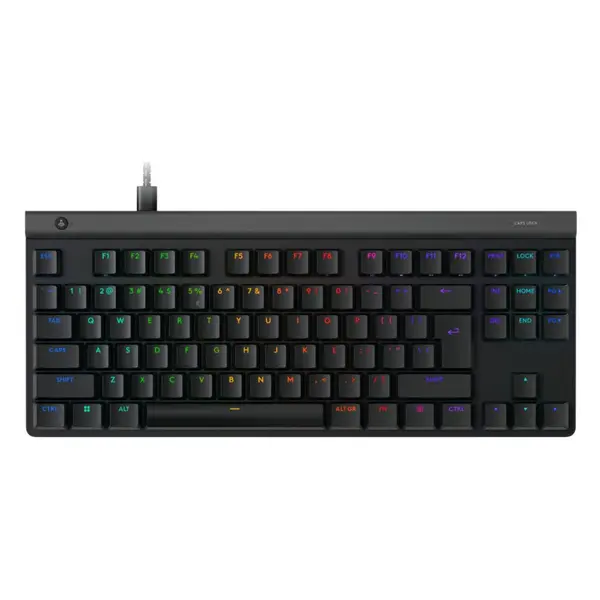 Tastatura gaming mecanica Logitech G515 TKL, Tactile Lightspeed, Layout US, Negru