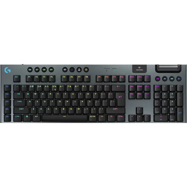 Tastatura gaming mecanica Logitech G915 X LightSpeed, Wireless, Tactile Switch, Negru