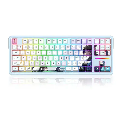 Tastatura Gaming Mecanica Redragon Antonium PRO RGB AK, Wireless (Albastru)