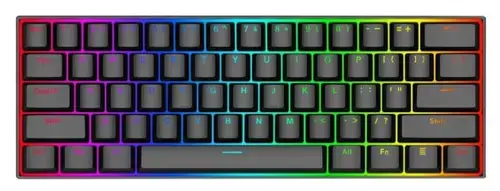 Tastatura gaming mecanica Redragon Dragonborn, iluminare RGB, switch-uri rosii (Negru)