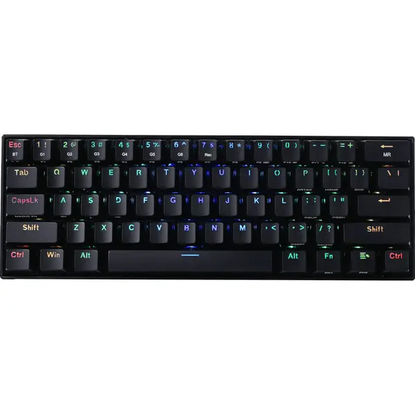 Tastatura gaming mecanica Redragon Dragonic Pro, Bluetooth 5.0, USB, Negru