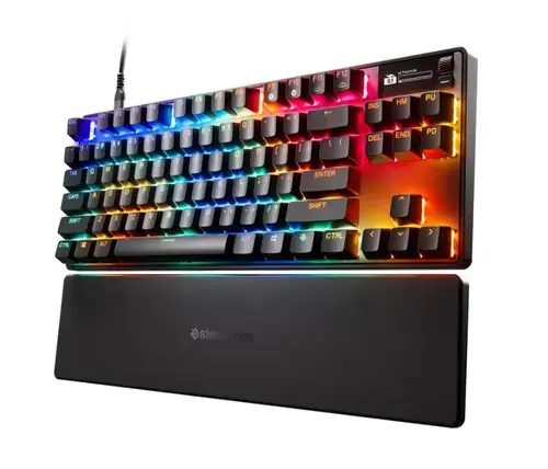 Tastatura Gaming Mecanica Steelseries Apex Pro TKL Gen 3, USB, Iluminare RGB, Switch-uri OmniPoint 3.0 HyperMagnetic, Layout US English (Negru)