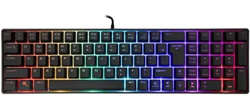 Tastatura Gaming Mecanica White Shark GK-001114 Gladius. iluminare RGB, Layout International, USB 2.0 (Negru)