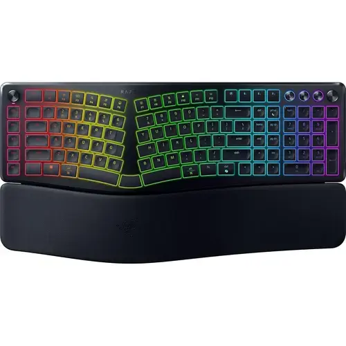 Tastatura Gaming Razer Pro Type Ergo, Wireless, Split, Iluminare RGB, Layout US (Negru)