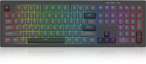 Tastatura Gaming Redragon K518 Crux, USB, RGB, Layout US (Negru)