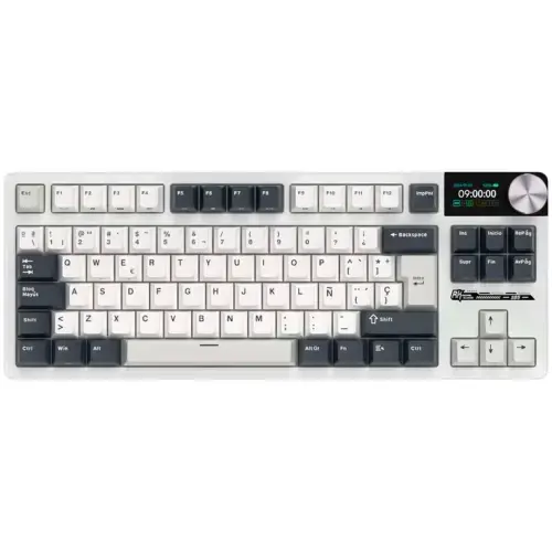 Tastatura Gaming Royal Kludge S85, iluminare RGB, Wired, Wireless 2.4Ghz, Bluetooth, Cloud Switch (Alb/Negru)