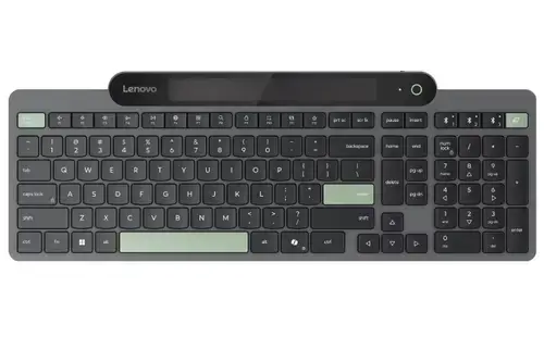 Tastatura Lenovo Self-Charging Bluetooth (Negru/Verde)
