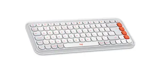 Tastatura Logitech Pop Icon Keys, Bluetooth, Layout US (Alb)