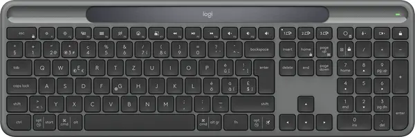 Tastatură Logitech - Slim Solar+, fără fir, Graphite