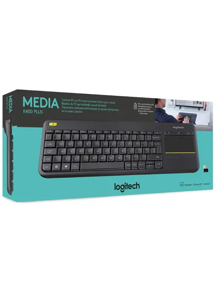 Tastatura Logitech Wireless Touch K400 Plus Black