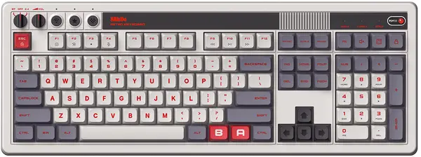 Tastatură mecanică 8BitDo - Retro 108, fără fir, Kailh Box V2, N Ed.