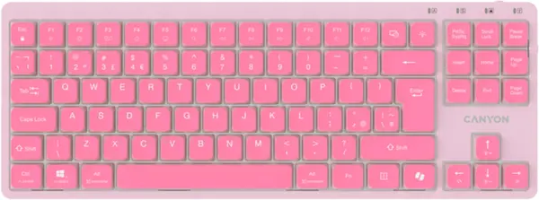 Tastatură mecanică Canyon – OnType 10, TKL, roz