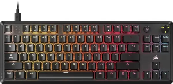Tastatură mecanică Corsair - K70 CORE TKL, MLX Red v2, negru