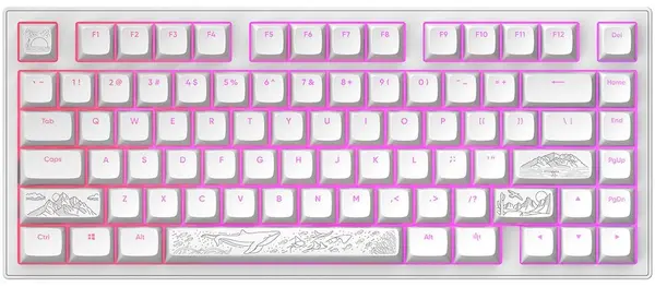 Tastatură mecanică Dark Project – Terra Nostra, albă