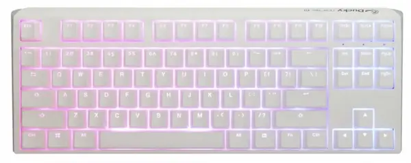 Tastatură mecanică Ducky - One 3 Pure White TKL, Clear, RGB, albă