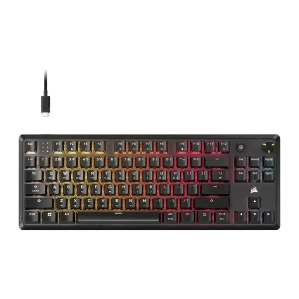 Tastatura mecanica gaming Corsair K70 Core TKL, MLX Red v2 Linear Switches, amortizare a sunetului, RGB