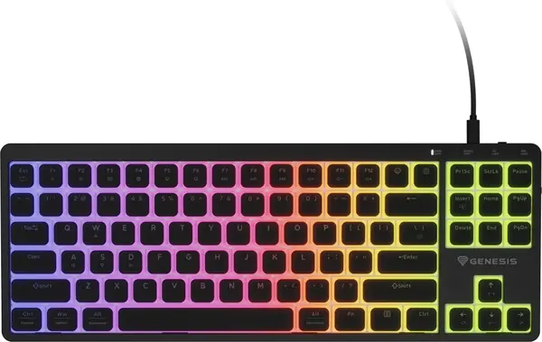 Tastatură mecanică gaming Genesis – Thor 430 TKL, switch-uri Outemu Silent Pink, RGB, neagră