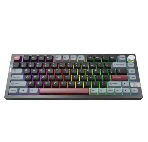 Tastatura Mecanica Gaming Montech MKey PRO Darkness, Wireless 2.4GHz, Bluetooth, USB, Darkness Brown Switch (Multicolor)