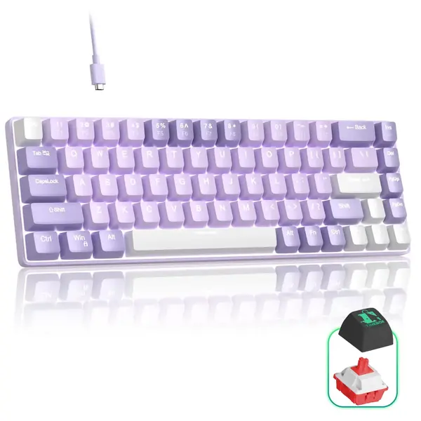 Tastatura Mecanica Gaming Timebox, Red Switch, 60%, Hot-Swap, Violet - Default Title