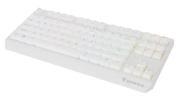 Tastatură mecanică Genesis - Thor 230 TKL, Outemu Red, wireless, albă