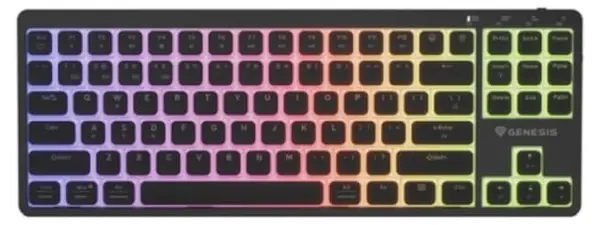 Tastatură mecanică Genesis – Thor 430 TKL Wireless, fără fir, switch-uri Outemu Silent Pink, RGB, neagră