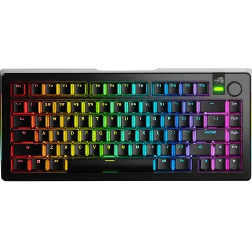 Tastatura mecanica Glorious GMMK 3 PRO, Fox Switches, USB, Wireless, 81 taste (Negru)
