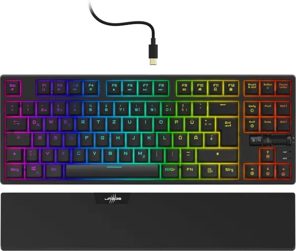 Tastatură mecanică Hama - uRage Exodus 860, Outemu Blue, neagră