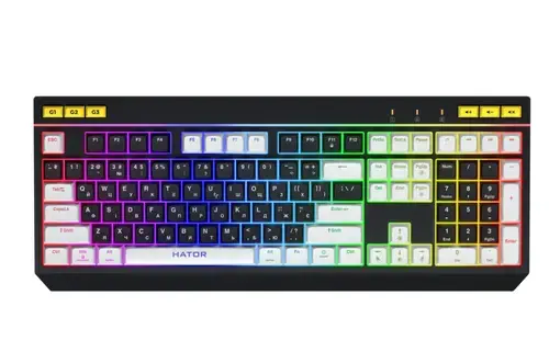 Tastatura mecanica Hator Icefall, Wired, USB (Negru/Alb)